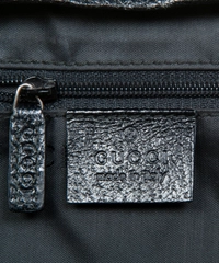 Gucci Jackie O Bag Black Twill Shoulder Bag Small