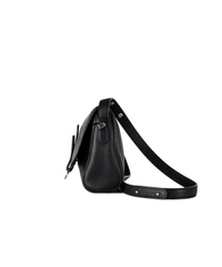 Delvaux Passerelle Schoudertas in Zwart Leer