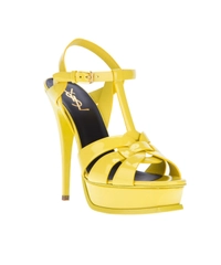 Yves Saint Laurent Tribute Sandalen in Geel Lakleer