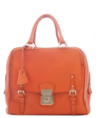 Dolce & Gabbana 'Allyson' Orange Leather Doctor Bag
