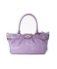 Salvatore Ferragamo Marisa Purple Leather Satchel