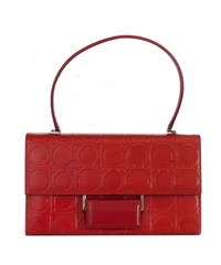 Salvatore Ferragamo Red Leather Gancini Flap Bag
