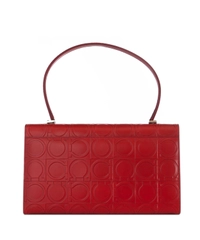 Salvatore Ferragamo Red Leather Gancini Flap Bag