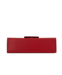 Salvatore Ferragamo Red Leather Gancini Flap Bag