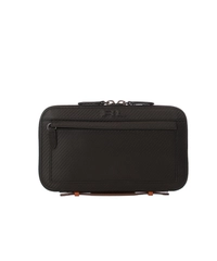 Ralph Lauren Black Leather Zip-Around Travel Wallet