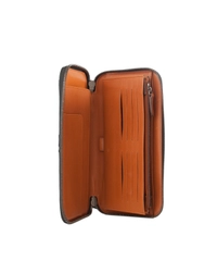 Ralph Lauren Black Leather Zip-Around Travel Wallet