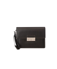 Versace Black Saffiano Leather Travel Pouch 
