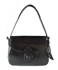 Ralph Lauren Black Leather Cartridge Bag