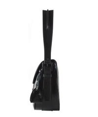 Ralph Lauren Black Leather Cartridge Bag