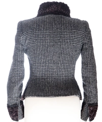 FW 2005 Dolce & Gabbana Runway Astrahkan Fur Trim Jacket