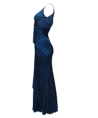 Versace Night Blue Maxi Dress