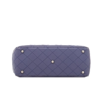 Chanel Purple Quilted Leather Shopping Tote
