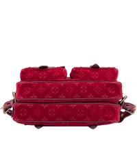 Louis Vuitton Red Velour Clyde Mon Shoulder Bag - Limited Edition