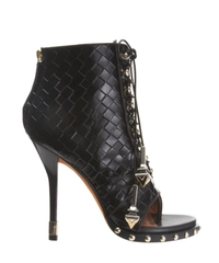 Givenchy Black Woven Lace-Up Ankle Boot