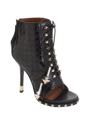 Givenchy Black Woven Lace-Up Ankle Boot
