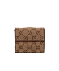 Gucci Monogram Piston Lock Compact Wallet