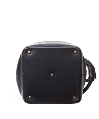 Gianni Versace Couture Black Leather Medusa Drawstring Bag