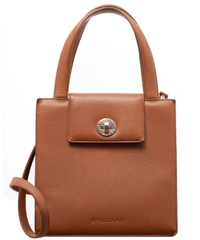 Bvlgari Cognac Leather Handbag