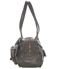 Prada Olive Green Leather Bowler Bag