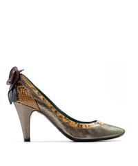 Marc Jacobs Green Decollete Pumps in Silk and Python