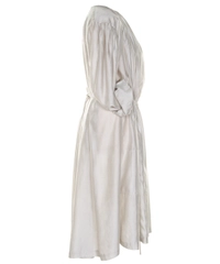 SS 2006 Dries van Noten Runway Pearl Grey Silk Coat