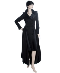 Takada Floor-sweeping Length Tuxedo Trench Coat
