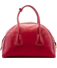 Prada Red Leather Vitello Vintage Bowler Bag