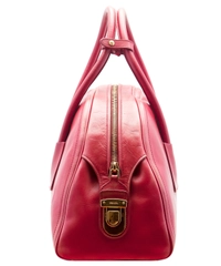 Prada Red Leather Vitello Vintage Bowler Bag