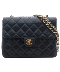 Chanel Black Leather Quilted Shoulder Bag