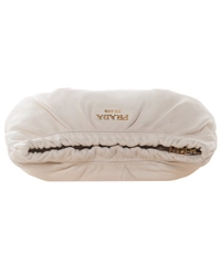 Prada White Leather Pouch Clutch