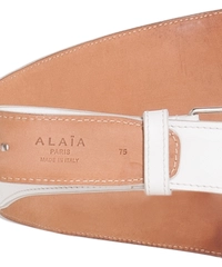 Azzedine Alaïa White Cut-Out And Laced Up Leather Belt