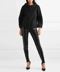 Jean Paul Gaultier Femme Black Sequin Stretch Trousers