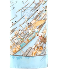 Hermès Carré 'Marché Flottant du Lac Inlé' 1998