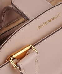 Emporio Armani Nude Boarded Leather Tote Bag