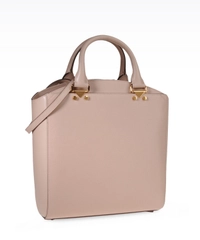 Emporio Armani Nude Boarded Leather Tote Bag