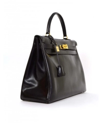 Hermès Kelly Retourne Black Box Calf 35 GHW