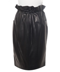 Valentino Leather Black Skirt