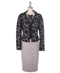 Valentino Black and White Dress Suit