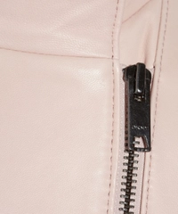 DKNY Pale Pink Leather Biker Jacket