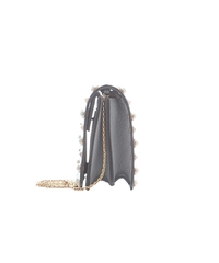 Valentino Garavani Blue Leather Rockstud Rolling Crossbody Bag