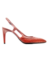 Bottega Veneta Intrecciato Leather Rust Color Sandals
