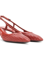 Bottega Veneta Intrecciato Leather Rust Color Sandals