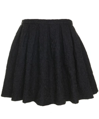 Dries Van Noten Black Jacquard Skater Skirt
