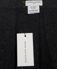 Dries Van Noten Black Jacquard Skater Skirt