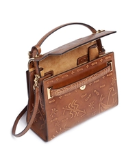 Valentino Santeria Embossed My Rockstud Top Handle Bag