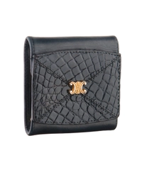 Céline Black Crocodile Leather Coin Purse