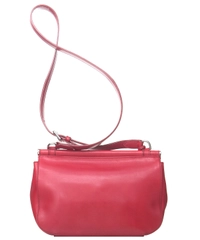 Ralph Lauren Red Leather Carlyle Crossbody Bag