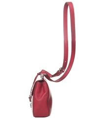 Ralph Lauren Red Leather Carlyle Crossbody Bag