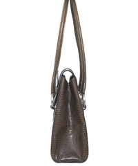 Mulberry Brown embossed Leather Handbag