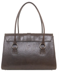 Mulberry Brown embossed Leather Handbag